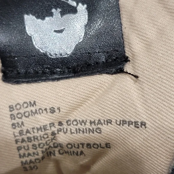 STEVE MADDEN Boom Chunky Leather Fur Tongue Lace Up Hiker Ankle Boots 6M - Picture 10 of 11